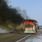 В Казахстане назвали возможную причину пожара в автобусе