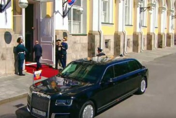 Первый выход царь-лимузина: Путин все-таки поехал на инаугурацию в «Кортеже» (много фото)