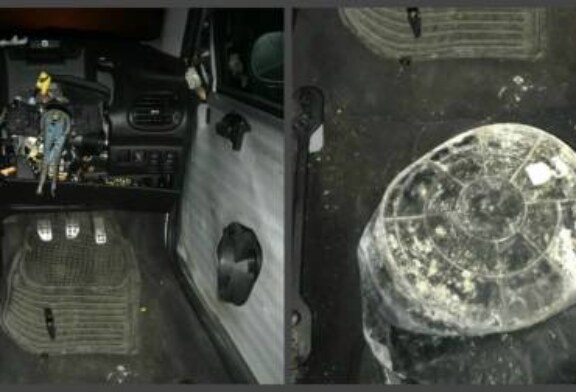 Британская полиция поймала самый бюджетный авто с ведром вместо сиденья