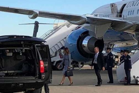 Самолет Меланьи Трамп совершил экстренную посадку