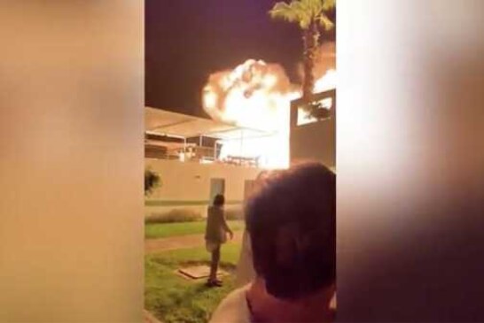 Появилось видео мощного взрыва в клубе в Перу
