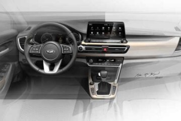 Разглядываем салон абсолютно нового компактного кроссовера KIA